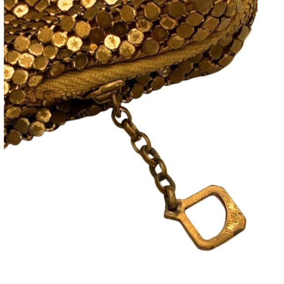 Vintage Whiting and Davis Gold Mesh Pouch Cigarette Case - Picture 4 of 5